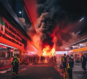 商贸市场火灾，商务安全警示语录与应急应对策略